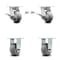 Service Caster 4 Inch Kingpinless Thermoplastic Wheel Caster Brake & Swivel Lock 2 Rigid, 2PK SCC-KP30S420-TPRRD-SLB-BSL-2-R-2 - alternate 1